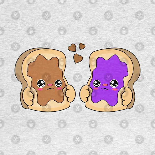 All i need is bread jam and peanut butter, Kawaii bread jam and peanut butter. by JS ARTE